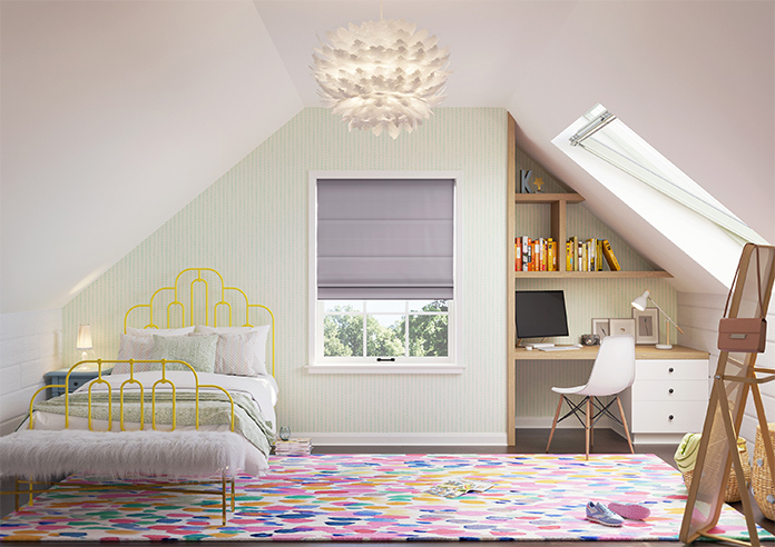 Menton, Pearl Violet - Roman Blind - Image 8